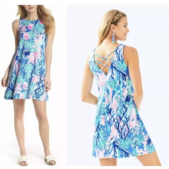 Lilly Pulitzer Kristen Swing Dress S Multi Jet Stream EUC - Picture 3 of 11